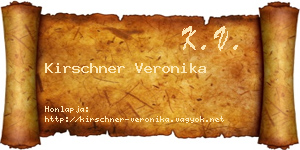 Kirschner Veronika névjegykártya